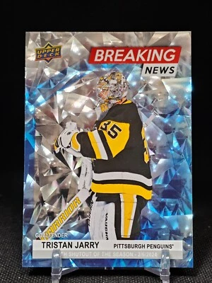 Tristan Jarry 2024-25 UD Series 1 Breaking News #BN-07 Pittsburgh Penguins - Image 1 of 2