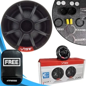 Vibe Car Audio 150w Silk Dome Tweeters,Inline Passive Crossover Filter SLICK1-V7 - Picture 1 of 15