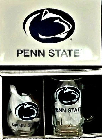Penn State Nittany Lions Wine Glass and Beer Stein Set - NCAA Cover