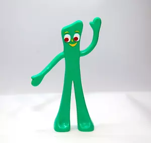 VINTAGE Green GUMBY Rubber Figure Prema Toy Co Bendable 6" Tall Figurine - Picture 1 of 8