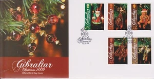 GB - Gibraltar 2009 Christmas Tree Decorations SG 1342-1346 FDC NOEL WEIHNACHTEN - Picture 1 of 1