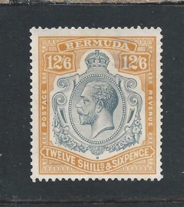 BERMUDA 1924-32 12s6d GREY & ORANGE USED SG 93 CAT £400 - Picture 1 of 2