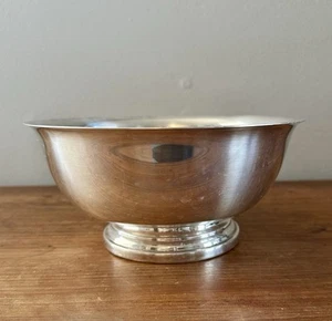 Vintage Gorham Silverplate EP Bowl YC 780 Paul Revere ciotola 8"D - Foto 1 di 7