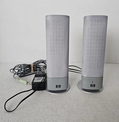 HP 5187-8366 Hewlett Packard Rock 2.0 Powered R/L Computer Speakers Tested Work - Image 1 of 4