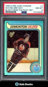 1998 O-PEE-CHEE CHROME #1 WAYNE GRETZKY BLAST FROM THE PAST REFRACTOR PSA 8 - Bild 1 von 3