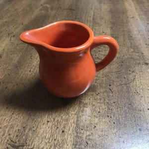 miniature pottery pitcher Orange With Handle - Picture 1 of 8