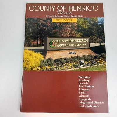 County of Henrico Virginia Comprehensive Street Map Book 2002 Edition EUC - Image 1 of 4