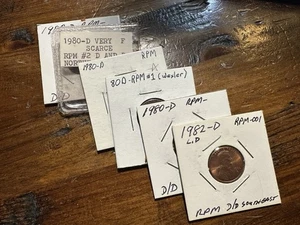 Lote de 6 centavos Lincoln incluye variedades 1982 D RPM 001 y 1980 D RPM - Imagen 1 de 19