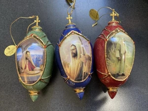 3 Bradford Editions beleuchtetes Erbstück Weihnachten 6" Ornamente eine Lampe ohne dich - Bild 1 von 13
