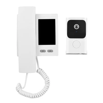 MARKENLOS Video Door Phone System 3.5 Inch IPS Screen Wireless Doorbell With Camera D 2W9K