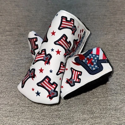 Scotty Cameron 定制商店跳舞垃圾场狗 JYD 美国刀片推杆头套 — 第 1/4 张图片