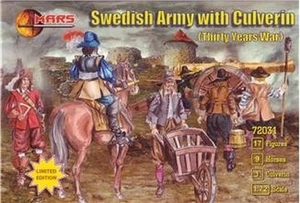Mars Models 72031 1/72 Thirty Years War Swedish Army W/Large Siege Gun (17 W/9 H - Picture 1 of 1