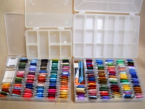 Stickgarn Proben mit Vorratsbehältern - Bild 1 von 5