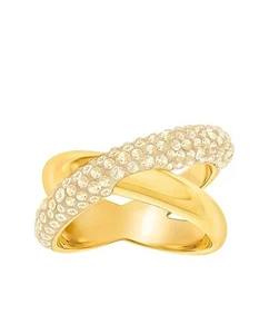 Anillo Cruz Polvo Cristal Swarovski Oro Talla 55/M/7, #5364796 (cc-65-h4) - Imagen 1 de 8