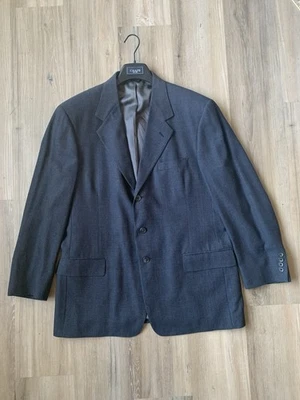 Perry Ellis Portfolio Men's Padded Blazer 42R Black Steel Blue Pattern 3 Button - Image 1 of 4