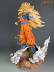 Anime Dragon Ball Z Super Saiyan 3 Son Goku Kylin Stand Big Figure Statue Gift - Picture 1 of 9
