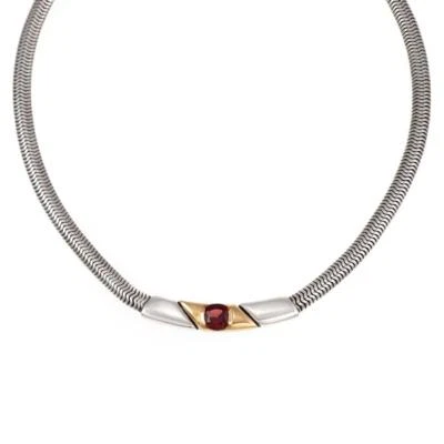 Gucci Vintage 2.00ct Granate Oro Amarillo 18k Plata 925 Collar Bolsa LIQUIDACIÓN Foto 1 de 4