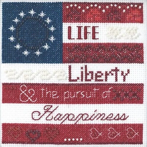 Life, Liberty Beaded Cross Stitch Kit Mill Hill 2019 Patriotic Quartet MH171914 - Picture 1 of 2