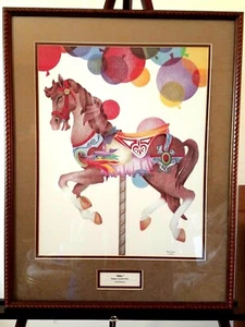 Sommerkarussell Serie ""Billy"" von Doug Robinson Künstler Lithographie 1986 Pferd - Bild 1 von 8