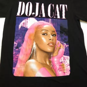 T-SHIRT CONCERTO DOJA CAT HOT PINK TOUR Uomo M Nera - Foto 1 di 4