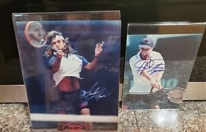 Lot of 2 Andre Agassi  Autographed signed photo's 5x7" each! No COA for either..