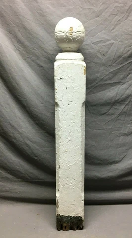 Antique Decorative Porch wood Newel Post Shabby 5x38 Old VTG Staircase 217-21B Cover
