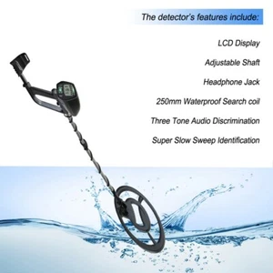 LCD Metal Detector Kit Deep Sensitive Gold Digger Hunter Search Waterproof Coil - Picture 1 of 11