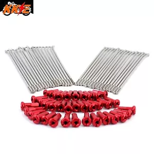 KKE RED NIPPLE 19" REAR WHEEL SPOKE FIT HONDA CRF250R CRF450R CRF250X CRF450X - Picture 1 of 11