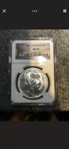 2001-D BUFFALO silver $1- NGC - MS70- PERFECT -RARE RARE - Picture 1 of 2