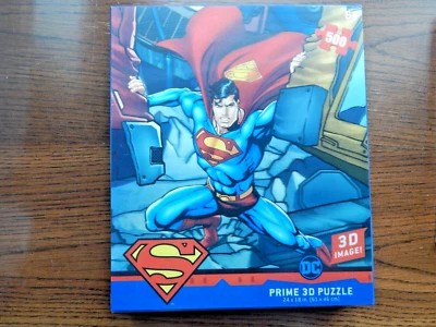 New Superman Strength DC 500 Piece Prime 3D Image Lenticular Puzzle Ages 6+ - Image 1 of 4