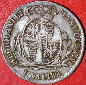 Italian States 1 Lira 1781 Joseph II KM# 208 - Picture 1 of 2