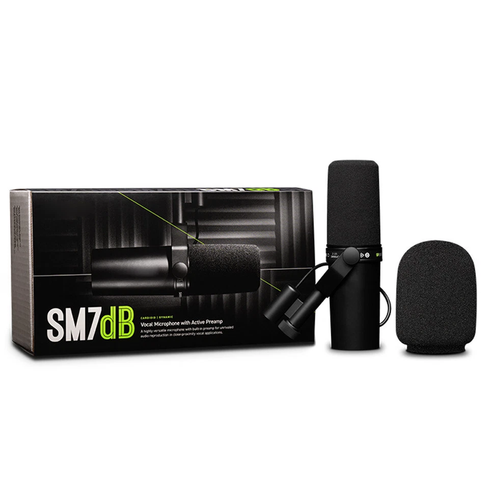 New Shure SM7dB Dynamic Microphone Built In Preamp Streaming Podcast Recording - Image 1 of 4