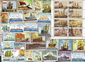 100 SHIPS OF WAR ON STAMPS - Picture 1 of 1