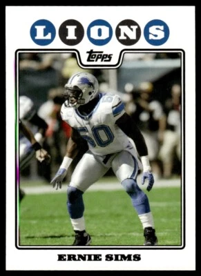 2008 Topps Ernie Sims Detroit Lions #227 - Image 1 of 2