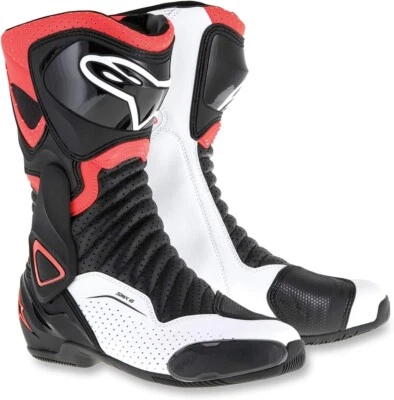Alpinestars SMX-6 v2 Vented Boots - Black/Red/White - SZ 4 - 2223017-1320-37 - Image 1 of 4