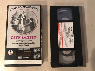 City Lights (VHS, 1978, Magnetic Video) Charlie Chaplin, Virginia Cherrill - Image 1 of 4