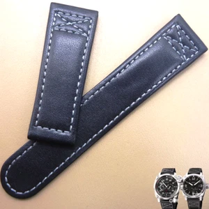 22mm Genuine leather band strap (FITS) ORIS Aviation BC4 Small Sec Date 643 7617 - Picture 1 of 5
