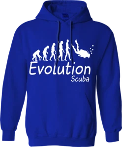 Evolution of Scuba Hoodie Diving Retro Novelty Funny sports inspired underwater - Picture 1 of 16