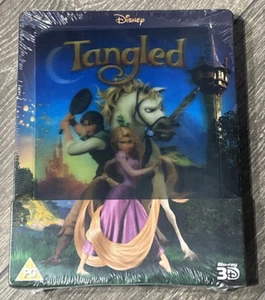 Disney Tangled 3D 2-Discs Bluray UK Steelbook Lenticular Limited Edition NEW - Picture 1 of 2