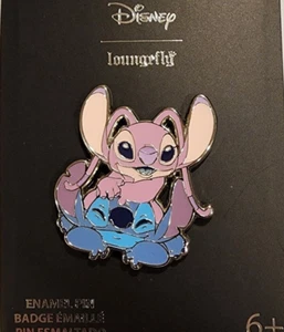 Loungefly Disney Lilo & Stitch Angel and Stitch Squish Enamel Pin NEW - Picture 1 of 10