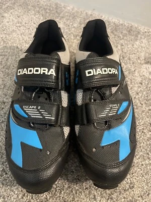 Zapatos de Ciclismo Para Mujer DIADORA Escape 2 Bicicleta de Montaña Azul Negro EE. UU. 7 EUC Foto 1 de 4