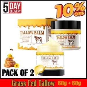 Beef Tallow for Skin - Organic Grass-Fed Whipped Beef Tallow and Honey Balm USA - Picture 1 of 9