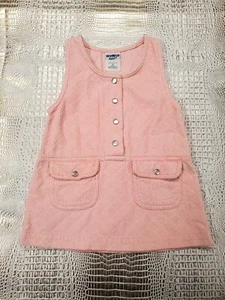 Vintage Oshkosh B’Gosh rosa Pulloverkleid Druckknopf Cord Overall Mädchen 3T USA - Bild 1 von 9