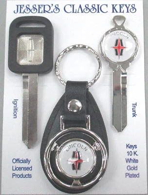 Raro Juego de llaves blancas clásicas Lincoln 1993 1994 edición corporativa 1993 1994 Foto 1 de 4