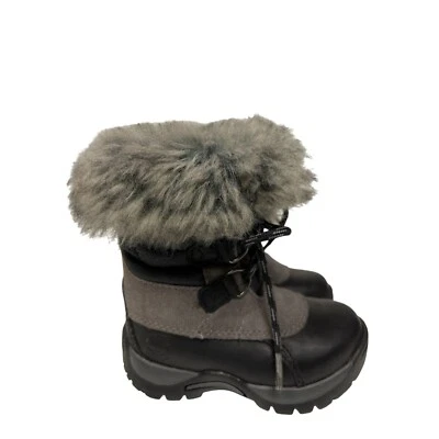 Timberland Kid's Black Faux Fur Lined Winter Boots Girl's Size 5.5 Toddler - Image 1 of 4