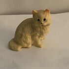 Mini Persian Cat Figurine Porcelain MarkedMacali On Bottom1.5”x 1.5”,Cream Color