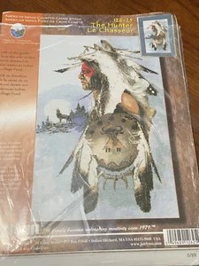 Janlynn American Indian Counted Cross Stitch 14 Count kit"The Hunter" #126-25 - Picture 1 of 7