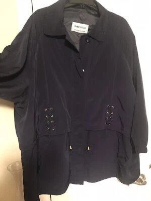 Chaqueta cortavientos azul marino para mujer  Foto 1 de 4