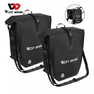 WEST BIKING Wasserdicht Fahrrad Kofferraum Heckträger Packtasche Gepäckträger Doppelgepäckträger 50L - Bild 1 von 10