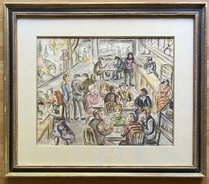 LUBA SCHIFF Original Vintage Watercolor Painting Denver & Chicago Artist LISTED - Picture 1 of 7
